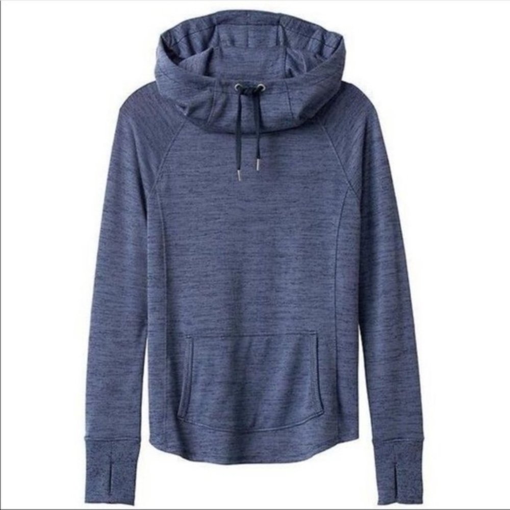 Athleta | Blissful Blue Cowl Neck Hoodie I XS